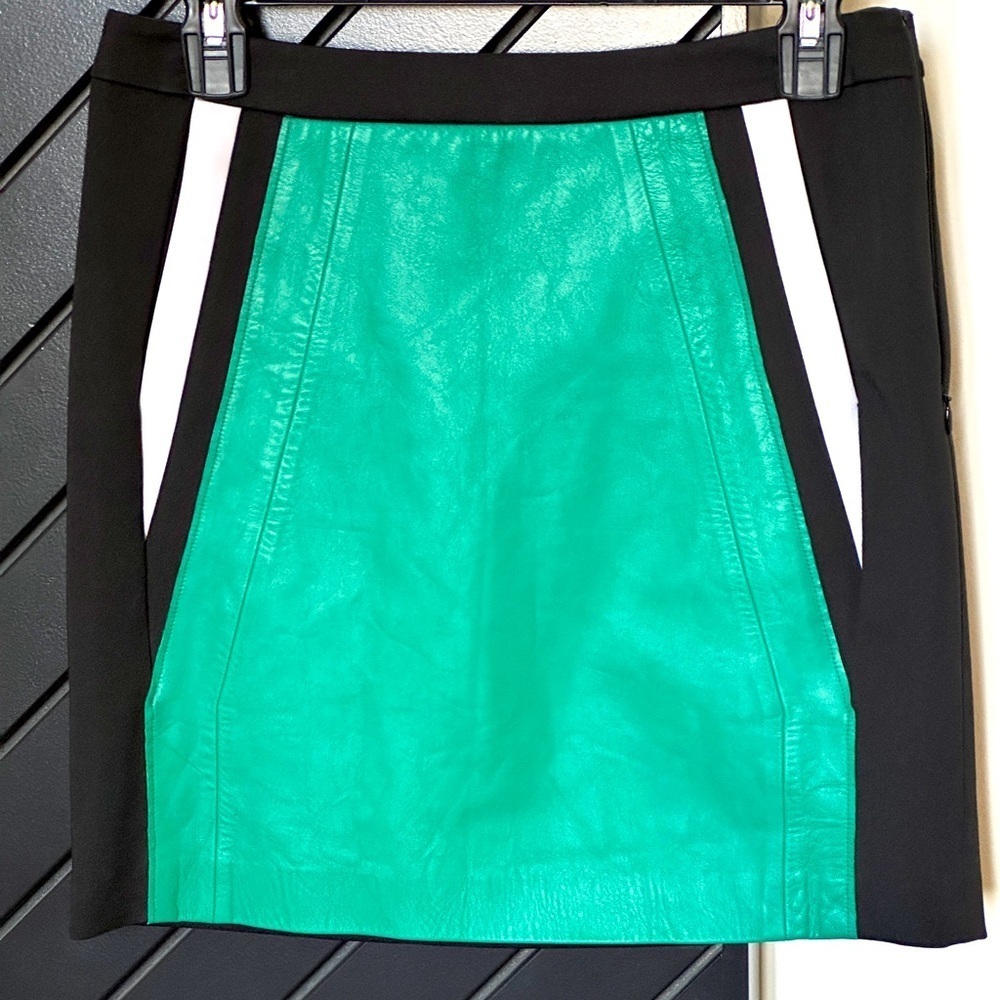 Susan Monaco faux leather skirt. Size 4.